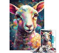 Puzzle pour Adultes 1000 pièces L'agneau Innocent Jeu Manuel pour Adultes Découpe de précision Cadeau d'anniversaire et Cadeau Unique (Dimensions 38x26cm)