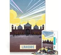 Puzzle pour Adultes 1000 pièces Lahore Jointure Lisse Amusant Résolution de problèmes Jeu décontracté pour Les Anniversaires et activités artistiques (38x52cm)