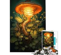 Puzzle pour Adultes 1000 pièces Lampe Squelette de Champignon pour Jeu éducatif Jouet intellectuel Cadeau de Père Noël Secret Anti-Stress (Dimensions 38x26cm)