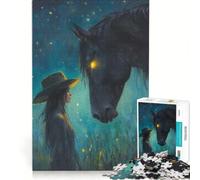 Puzzle pour Adultes 1000 pièces Le Cheval Qui murmure Jeu de réflexion Assemblage de Motifs pour Les Amateurs de Jeux 38x26cm