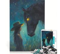 Puzzle pour Adultes 1000 pièces Le Cheval Qui murmure Jeu Manuel Difficile et Stimulant Collection d'artistes Beaux-Arts 38x52cm