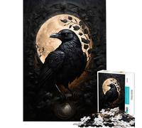 Puzzle pour Adultes 1000 pièces Le Corbeau d'obsidienne Jeu Difficile et Stimulant d'analyse et de logique Décoration Murale Convient aux 14 Ans et Plus 38x52cm