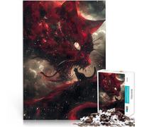 Puzzle pour Adultes 1000 pièces Le Dieu Rouge des Chats Séjour Anti-Stress pour Tuer Le Temps Super Cadeau 38x26cm
