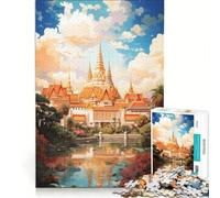 Puzzle pour Adultes 1000 pièces Le Grand Palais de Bangkok Jeu Manuel Difficile et Stimulant Collection d'artistes Beaux-Arts 38x52cm