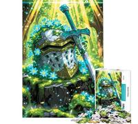 Puzzle pour Adultes 1000 pièces Le Jardin du Chevalier Puzzle pour Adultes Jeu Manuel Découpe de précision Cadeau d'anniversaire et Cadeau Unique (Dimensions 38x26cm)