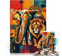 Puzzle pour Adultes 1000 pièces Le Monde des bêtes Défi Difficile pour soulager Le Stress Décoration d'intérieur et Cadeaux Uniques 38x26cm