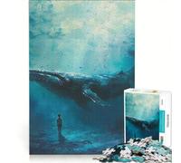 Puzzle pour Adultes 1000 pièces Le murmure des Baleines Un Jeu Impossible pour Passer Le Temps à la Maison Un Cadeau Unique pour Un Anniversaire ou Noël 50x75cm