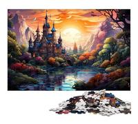 Puzzle pour Adultes 1000 pièces Le psychédélisme coloré de la rivière Xiaomiya Puzzle pour Adultes Jeux de Famille en Papier Cadeaux d'anniversaire de Noël 1000 pièces (38 x 26 cm)