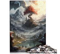 Puzzle pour Adultes 1000 pièces Le Puzzle en Bois Arbre de Vie céleste est idéal comme Cadeau pour Toute la Famille et Les 19,7 x 29,5 Pouces