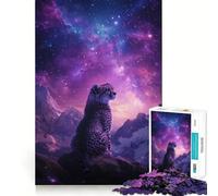 Puzzle pour Adultes 1000 pièces Le Regard Cosmique du guépard Jeu de qualité supérieure,Jouet Intelligent pour se détendre,Cadeau Artistique de Noël (50x75cm)