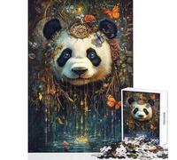 Puzzle pour Adultes 1000 pièces Le rêve du Panda Mystique Jeu de réflexion Défi Difficile Jouet Anti-Stress Activités Amusantes à la Maison (50X75cm)