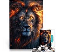 Puzzle pour Adultes 1000 pièces Le Roi Lion de feu Jeux éducatifs Décoration d'intérieur Renforcer l'amour Entre Les Couples 26x38cm