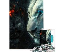 Puzzle pour Adultes 1000 pièces Le Roi Lion Deux Aide à la Concentration Décoration Murale Jouet Anti-Stress pour Les 14 Ans et Plus Jeu de Puzzle Offert (38x26cm)