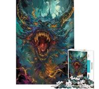 Puzzle pour Adultes 1000 pièces Le Rugissement du Dragon Jeu éducatif et Stimulant Difficile et Pratique pour Les 14 Ans et Plus (38x52cm)