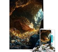 Puzzle pour Adultes 1000 pièces Le trésor des Dragons Jeu Familial pour Adultes Course de Vitesse Manuelle Cadeau Unique pour Un Anniversaire ou Noël (Dimensions 38x26cm)