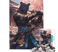 Puzzle pour Adultes 1000 pièces Léopard Samouraï Jeu éducatif et Stimulant pour Les Amateurs de Jeux Difficiles (Dimensions 50x75cm)