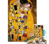 Puzzle pour Adultes 1000 pièces Les Baisers Jeu de Construction pour Adultes Une œuvre d'art Cadeau Unique pour Un Anniversaire ou Noël (Dimensions 38x26cm)