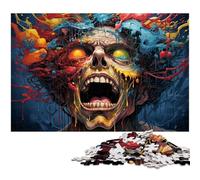 Puzzle pour Adultes 1000 pièces Les Humains envahis par Les démons Chaque pièce est Unique Jeu Familial Stimulant et Amusant 1000 pièces (38 x 26 cm)