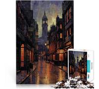 Puzzle pour Adultes 1000 pièces Les Rues pittoresques de Londres, au Royaume-Uni Jeu de Quiz Super Cadeau 52x38cm