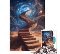 Puzzle pour Adultes 1000 pièces L'Escalier vers Les étoiles Puzzle à Monter soi-même Décoration Murale Cadeau Unique pour Anniversaire et Noël (Dimensions 38x26cm)