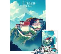 Puzzle pour Adultes 1000 pièces Lhasa Tibet Jeu addictif pour cultiver la Patience Jeu Impossible Analyse et logique Cadeau d'anniversaire (Dimensions 38x52cm)