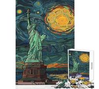 Puzzle pour Adultes 1000 pièces Liberty Edvard Munch Style Jeu de Manipulation Difficile Décoration intérieure Jouet Collection d'artistes Beaux-Arts (38X52cm)