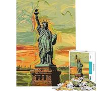 Puzzle pour Adultes 1000 pièces Liberty Edvard Munch Style Jouets Jeux éducatifs Jeu de Course de Vitesse Manuelle Cadeaux pour Femmes et Hommes (Dimensions 38x26cm)