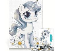 Puzzle pour Adultes 1000 pièces Licorne bébé Animal Mignon découpe précise Art Stimulation cérébrale Jeu détente Cadeau de Noël (38x26cm)