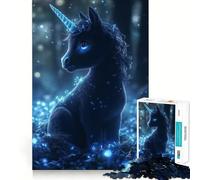 Puzzle pour Adultes 1000 pièces Licorne bébé dans Une forêt enchantée Jeu d'articulation Pointue Défi Mental Jouet pour Un Moment de détente et de Divertissement Décoration de Noël pour la Maison