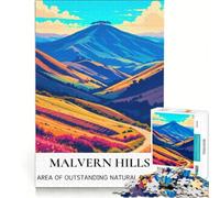 Puzzle pour Adultes 1000 pièces Lieux Secrets des collines de Malvern, Jeu de réflexion, pour s'amuser en Famille, renforcer Les Liens Amoureux 38x52cm