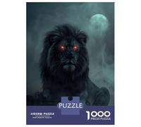 Puzzle pour Adultes 1000 Pièces Lion Fantasy Dark Moon Puzzle Casse-tête Difficile, Cadeau pour Les Amis Et La Famille 52x38cm/1000pcs