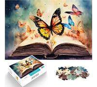 Puzzle pour Adultes 1000 pièces Livres de Papillons Magiques Compétition de Vitesse Manuelle Idées Cadeaux 75x50cm