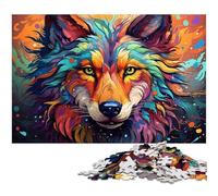Puzzle pour Adultes 1000 pièces Loup Fantastique Chaque pièce est Unique - Jeu Familial Stimulant et Amusant 1000 pièces (38 x 26 cm)