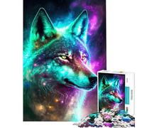 Puzzle pour Adultes 1000 pièces Loup nébuleuse Mystique Puzzle 1000 pièces décoration Murale pour Femmes (50x75cm)