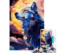 Puzzle pour Adultes 1000 pièces Loup vectoriel Puzzle 1000 pièces Jouet décoration Murale Cadeau de Noël ou d'anniversaire (50x75cm)