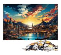 Puzzle pour Adultes 1000 pièces Magnifique et Merveilleux Paysage Art Jigsaw Chaque pièce est Unique Jeu Familial Amusant et Stimulant 1000 PCS (38x26cm)