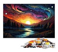 Puzzle pour Adultes 1000 pièces Magnifique Paysage sous la planète Puzzles pour Puzzles en Papier Jouet éducatif Anti-Stress 1000 pièces (38 x 26 cm)