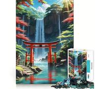 Puzzle pour adultes, 1000 pièces, magnifique porte torii, design japonais, bords parfaits, jeu intelligent, idée cadeau, jeu de Noël, art de loisirs (38 x 52 cm)