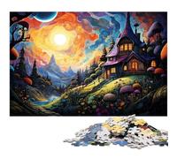 Puzzle pour Adultes 1000 pièces Maison colorée avec Graffitis Chaque pièce est Unique Jeu Familial Stimulant et Amusant 1000 pièces (38 x 26 cm)