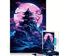 Puzzle pour Adultes 1000 pièces Maison Fleurie sur la Colline,œuvre d'art Finement découpée,défi Intelligent et Amusant,Jeu de Calme,Cadeau d'anniversaire (38x52cm)