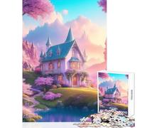 Puzzle pour Adultes 1000 pièces Maison Pastel Candycore Décoration intérieure Jouet Jeu Familial Renforce l'amour Entre Couples Dimensions 38x26cm