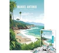 Puzzle pour Adultes 1000 pièces Manuel Antonio Parc National Défi cérébral Jeu addictif et Pratique pour Femmes (Dimensions 38x52cm)