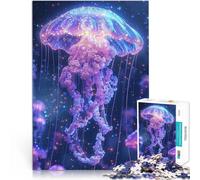 Puzzle pour Adultes 1000 pièces Méduse Cosmique Difficile à réaliser mais Amusant et Humoristique décoration Murale 38x26cm