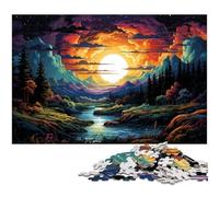 Puzzle pour Adultes 1000 pièces Merveilles sous Le Coucher du Soleil Chaque pièce est Unique - Jeu Familial Stimulant et Amusant 1000 pièces (75 x 50 cm)