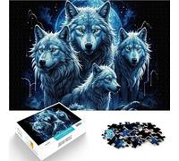Puzzle pour Adultes 1000 pièces Meute de Loups Jouets addictifs pour Le défi de l'intelligence cérébrale Super Cadeau 75x50cm