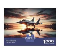 Puzzle pour Adultes 1000 Pièces Military Jet Fighter Aircraft-2 Puzzle Casse-tête Jeu pour S'amuser en Famille Interaction Parent-Enfant 52x38cm/1000pcs