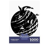 Puzzle pour Adultes 1000 Pièces Minimalist Killer Whale Puzzle Adulte Jeu Manuel Découpe De Précision Idéal comme Cadeau 38x26cm/1000pcs