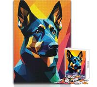 Puzzle pour Adultes 1000 pièces Mon Chien Berger Allemand Casse-tête Jeux de société en Famille Idée Cadeau d'anniversaire ou de Père Noël Secret Dimensions : 38x52cm
