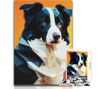Puzzle pour Adultes 1000 pièces Mon Chien Border Collie Jeu Impossible Découpe de précision Cadeau de Père Noël Secret Dimensions 50x75cm