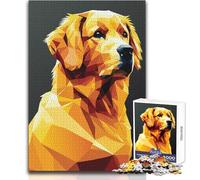 Puzzle pour Adultes - 1000 pièces - Mon Chien Golden Retriever - Design élégant - Décoration Murale - Cadeau d'anniversaire - Dimensions : 50x75cm